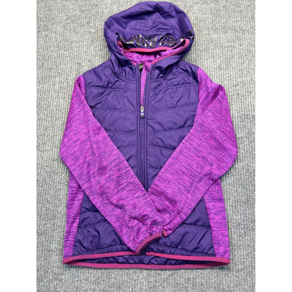 Under Armour Girls ColdGear Storm Hybrid Puffer Jacket Purple Large YLG